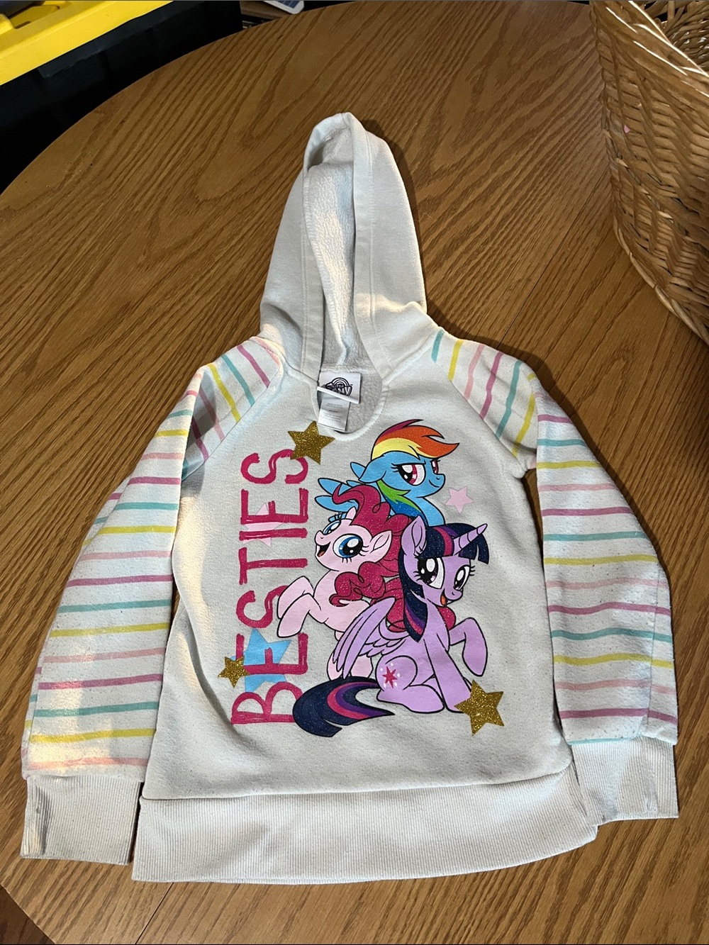 Girls' White My Little Pony 'Besties' Hooded Sweatshirt MLP Kids Toddler Size 5